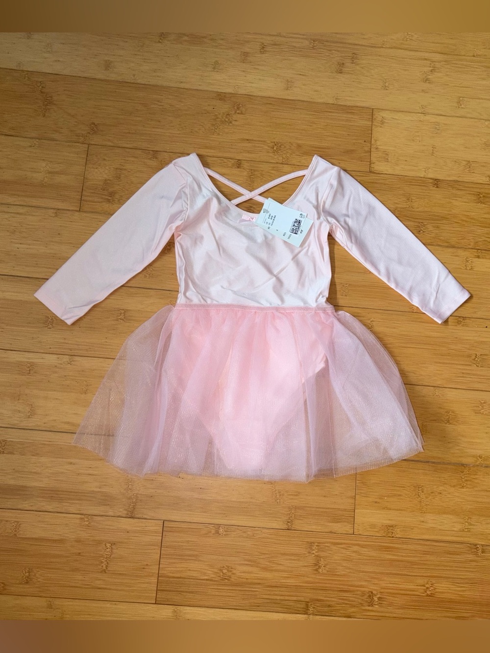 NWT Girl’s Size 8-10 Pink Tutu Ballet Dance Dress with Cross-Back Straps